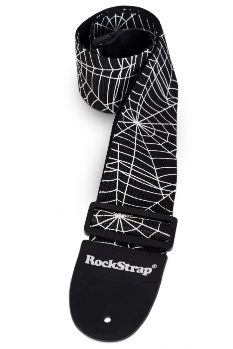 RockStrap Bass Strap - Spiderweb - Nylon, black, 80 mm wide