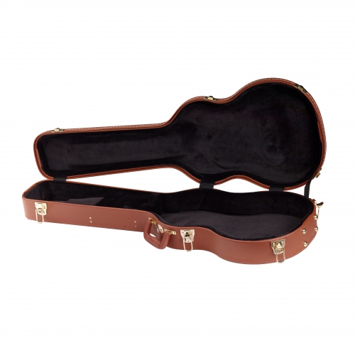 RockCase Standard Hardshell Case - LP-Style Guitar curved shape, brown Tolex