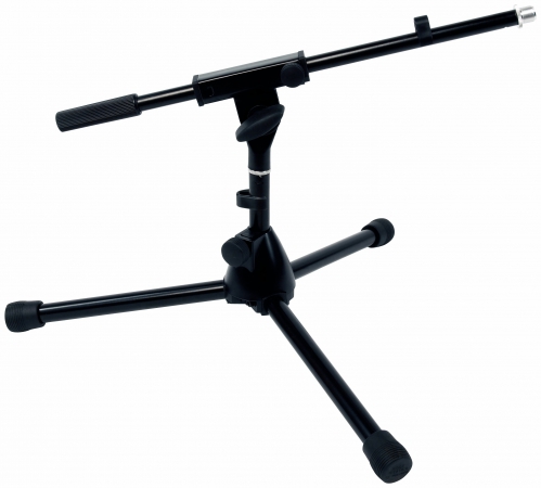 RockStand Microphone Stand,  30 cm, Solid Tri-Pod with Boom and Cable Clips, Black