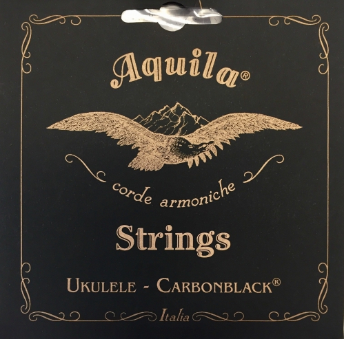 Aquila Carbonblack (wound) Ukulele String Set, GCEA Soprano, low-G, 1 wound String