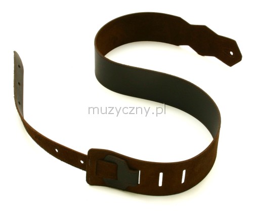 Akmuz PES-17 leather guitar strap, dark brown