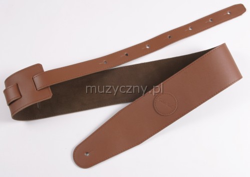 Akmuz PES-81 leather guitar strap, brown