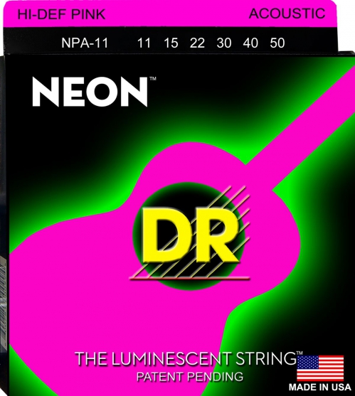DR NPA-11 NEON Hi-Def Pink Set .011-.050