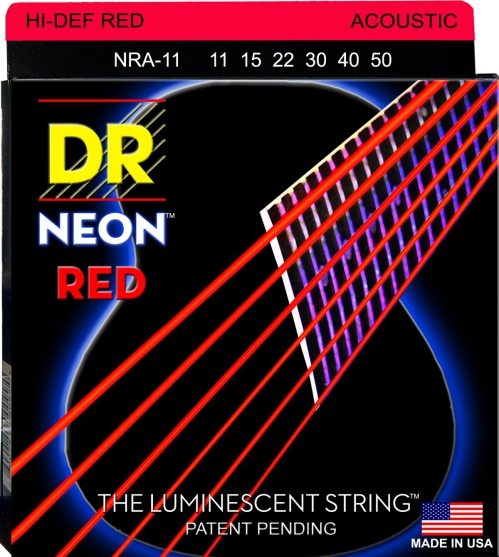 DR NRA-11 NEON Hi-Def Red Set .011-.050