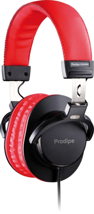 Prodipe 3000BR closed headphones, black-red