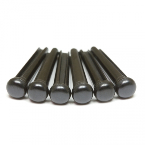 Graphtech LP-2100-60 - Traditional Style Bridge Pins, Black, no Inlay,