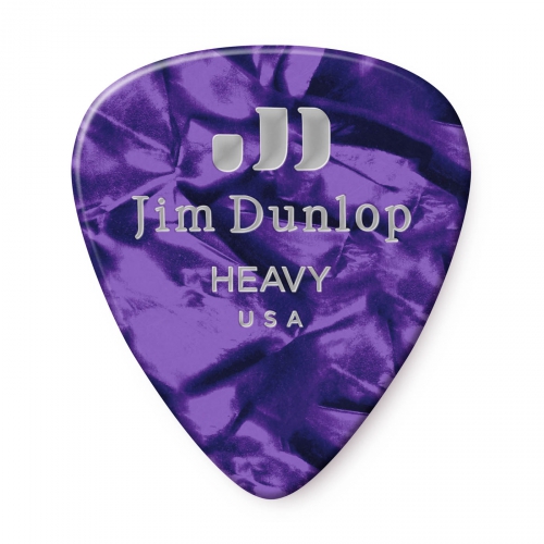 Dunlop Genuine Celluloid Classic Picks, Refill Pack, purple, heavy