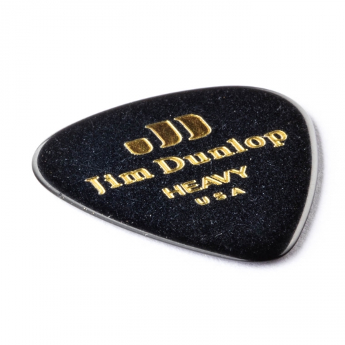 Dunlop Genuine Celluloid Classic Picks, Refill Pack, black, heavy