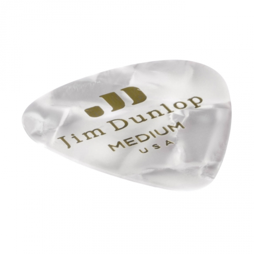 Dunlop Genuine Celluloid Classic Picks, Refill Pack, perloid white, medium