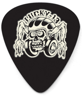 Dunlop Lucky 13 Series III Picks, motive #16 HelmetSkull, black, 0.73 mm