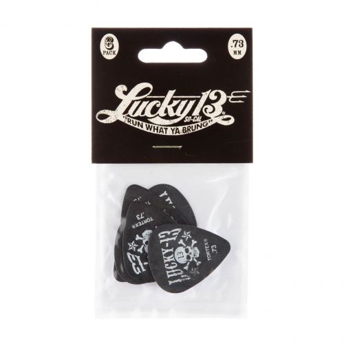 Dunlop Lucky 13 Series III Picks, Player′s Pack, 6 pcs., assorted motives, 0.73 mm