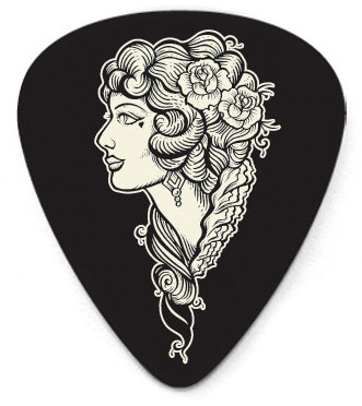 Dunlop Lucky 13 Series III Picks, motive #17 VoodooQueen, black, 0.60 mm