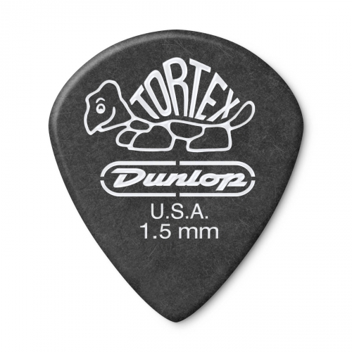 Dunlop Tortex Pitch Black Jazz Picks, Player′s Pack, 1.50 mm Dunlop Tortex Pitch Black Jazz Picks, Player′s Pack, 1.50 mm