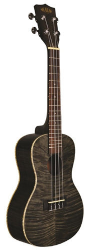 Kala Exotic Mahogany Ply Concert Ukulele Black + cover