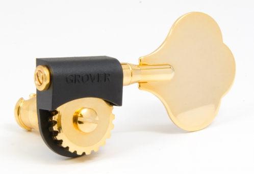 Grover Lightweight Bass Machine Heads, Gold / 4-in-Line (left)