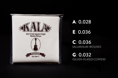 Kala Rectified Black Nylon, Tenor struny do ukulele