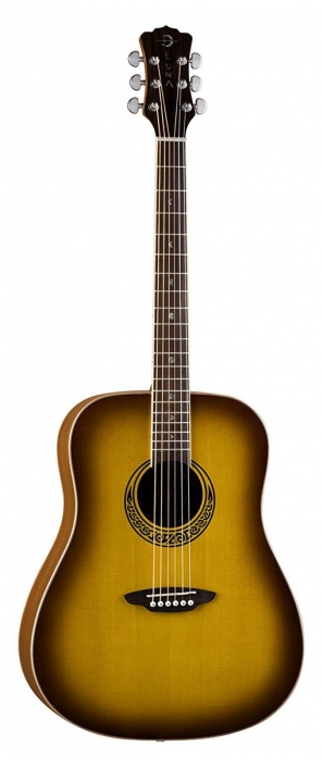 Luna Muse Dreadnought Burst - acoustic guitar