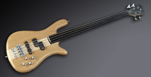 RockBass Streamer NT I 4-String, Natural Transparent High Polish, Fretless bass guitar