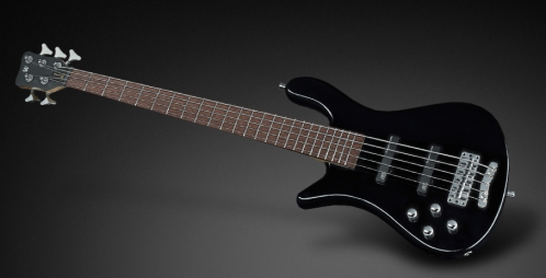 RockBass Streamer LX 5-str. Black Solid High Polish, Active, Fretted, Lefthand bass guitar