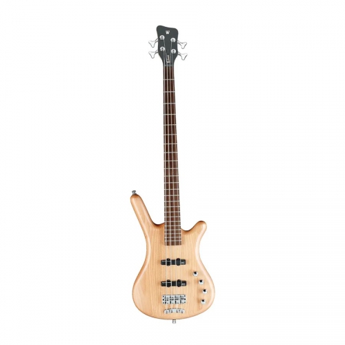 RockBass Corvette Basic 4-String, Natural Transparent Satin, Fretted bass guitar