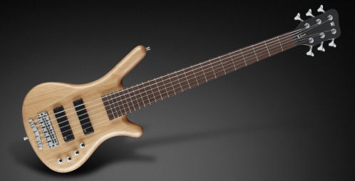 RockBass Corvette Standard 6-String, Natural Transparent Satin, Passive, Fretted bass guitar