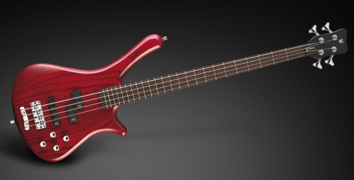 Rockbass Fortress Burgundy Red Transparent Satin bass guitar