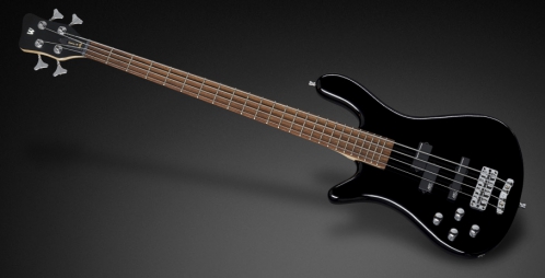 RockBass Streamer LX 4-String, Black Solid High Polish, Active, Fretted, Lefthand bass guitar