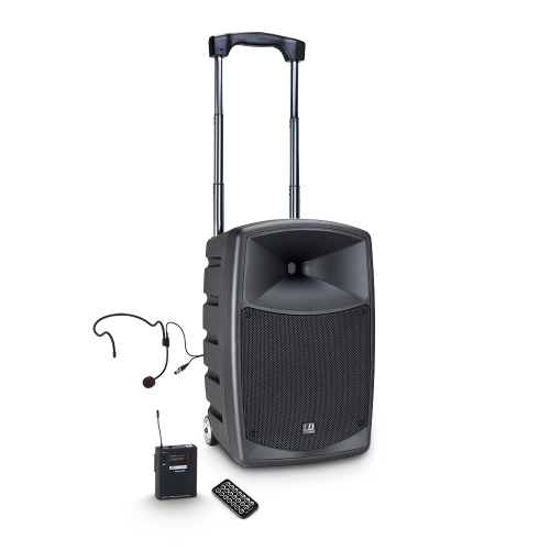 LD Systems Roadbuddy 10HS battery powered bluetooth speaker with mixer, headset and bodypack