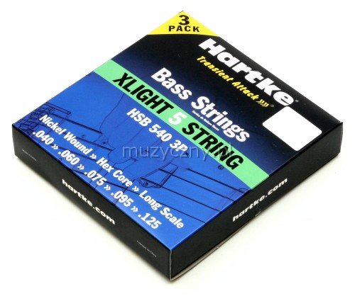 Hartke HSB-540-3P bass guitar strings (5) 40-125