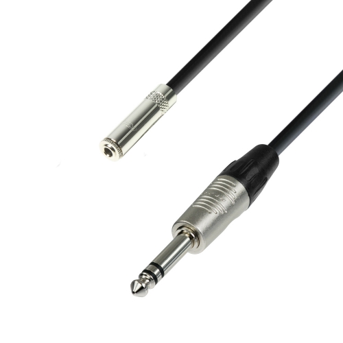 Adam Hall Cables K4 BYV 0300 Headphone Extension 3.5 mm Jack stereo to 6.3 mm Jack stereo 3 m