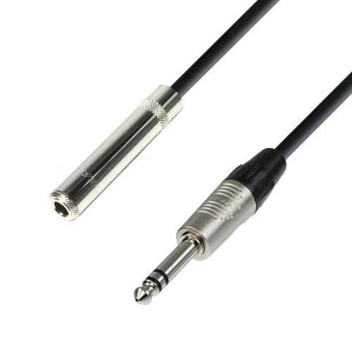 Adam Hall Cables K4 BMV 0060 Microphone Cable REAN XLR Male to 6.3 mm Jack Stereo 0.6 m