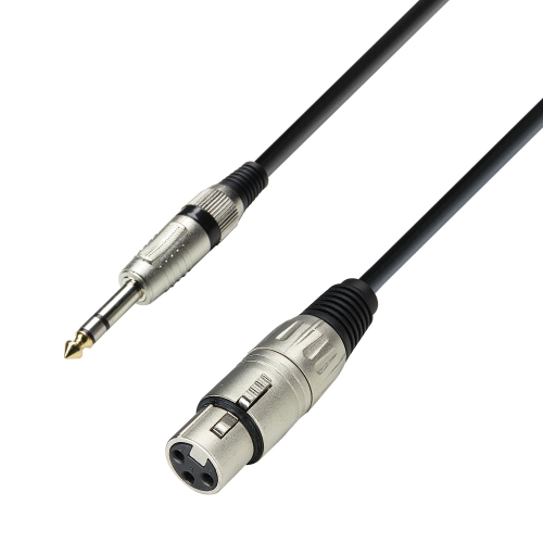 Adam Hall Cables K3 BFV 0300 Microphone Cable XLR female to 6.3 mm Jack stereo 3 m