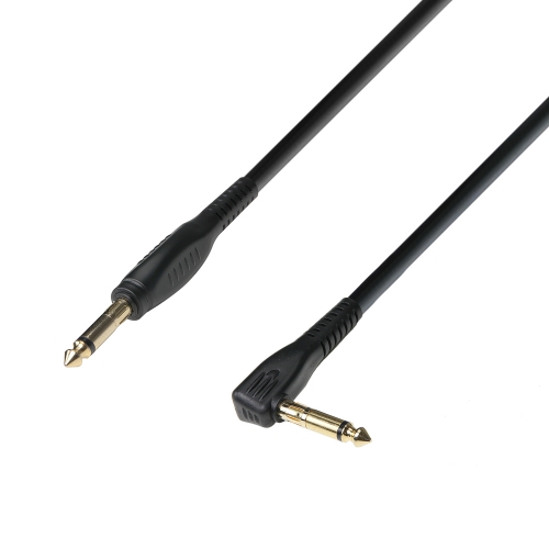 Adam Hall Cables K3 IPR 0300 P Instrument Cable 6.3 mm Jack mono to 6.3 mm angled Jack mono 3 m
