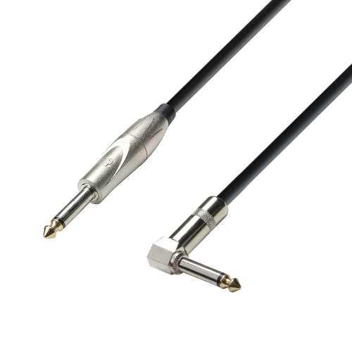 Adam Hall Cables K3 IPR 0300 Instrument Cable 6.3 mm Jack mono to 6.3 mm angled Jack mono 3 m