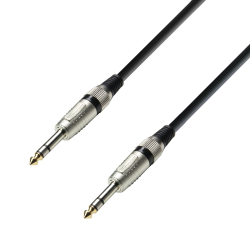 Adam Hall Cables K3 BVV 0060 Audio Cable 6.3 mm Jack stereo to 6.3 mm Jack stereo 0.6 m