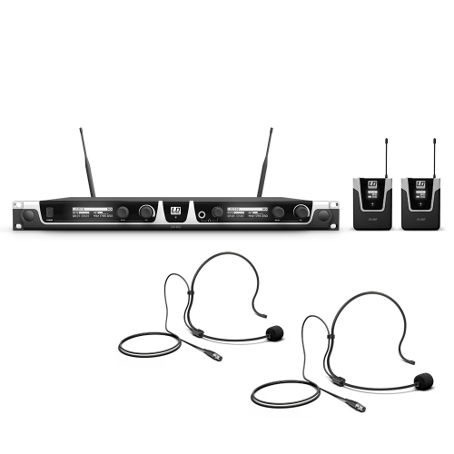 LD Systems U518 BPH 2 Dual - Wireless Microphone System with 2 x Bodypack and 2 x Headset 