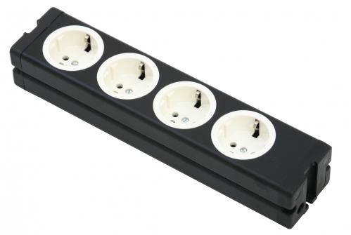 Stairville V4 Trailing Plug Socket 4 x 230V schuko without cable Stairville V4 Trailing Plug Socket 4 x 230V schuko without cable