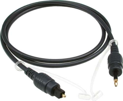 Klotz FOPTM01 robust cable with TOSLINK and optical mini jack, 1m