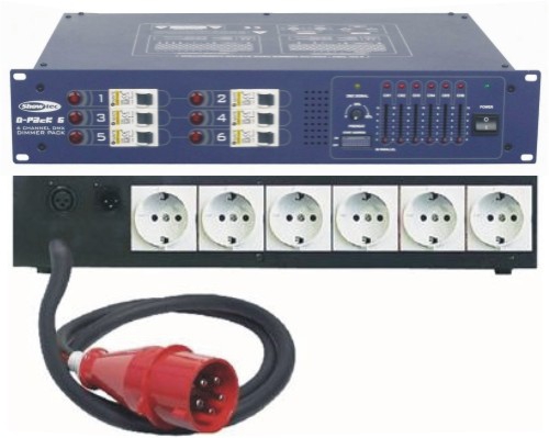 Showtec D-Pack 6 Classic Schuko 6 channel