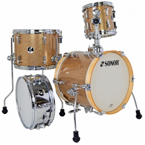 Sonor SSE 14 Martini WM Gold Galaxy Sparkle drum kit