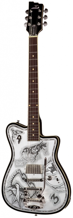 Duesenberg DJD Alliance Johnny Depp Black & Aluminum electric guitar