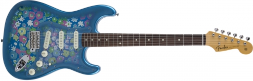 Fender MIJ Traditional ′60s Stratocaster Rosewood Fingerboard, Blue Flower electric guitar