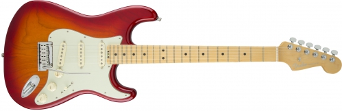 Fender American Elite Stratocaster Maple Fingerboard, Aged Cherry Burst (Ash) electric guitar