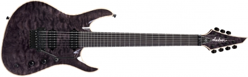 Jackson USA Signature Chris Broderick Soloist 7, Ebony Fingerboard, Transparent Black electric guitar