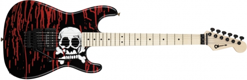 Charvel Warren DeMartini USA Signature San Dimas Maple Fingerboard, Blood and Skull electric guitar
