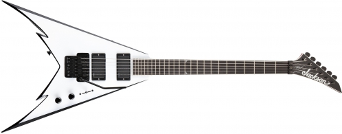 Jackson Pro Series Signature Phil Demmel Demmelition King V Ebony Fingerboard, White with Black Bevels electric guitar