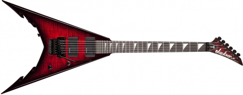 Jackson USA Signature Corey Beaulieu King V KV6, Ebony Fingerboard, Transparent Red Burst electric guitar