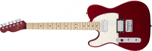 Fender Contemporary Telecaster HH Left-Handed, Maple Fingerboard, Dark Metallic Red electric guitar