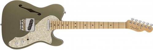 Fender American Elite Telecaster Thinline, Maple Fingerboard, Champagne electric guitar