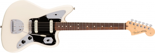 Fender American Pro Jaguar Rosewood Fingerboard, Olympic White bass guitar
